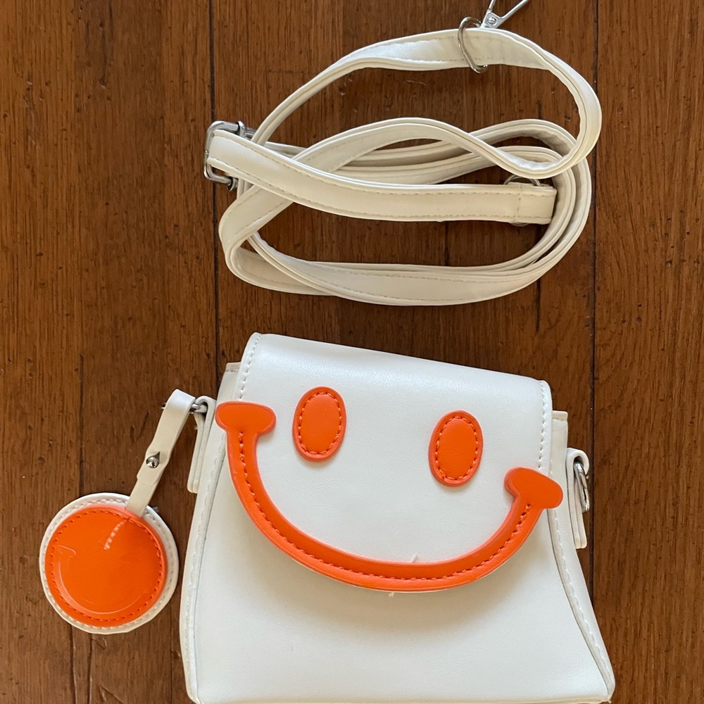 Hoodies for Hero’s White and Orange Smiley Face Mini Crossbody Bag - Picture 4 of 14
